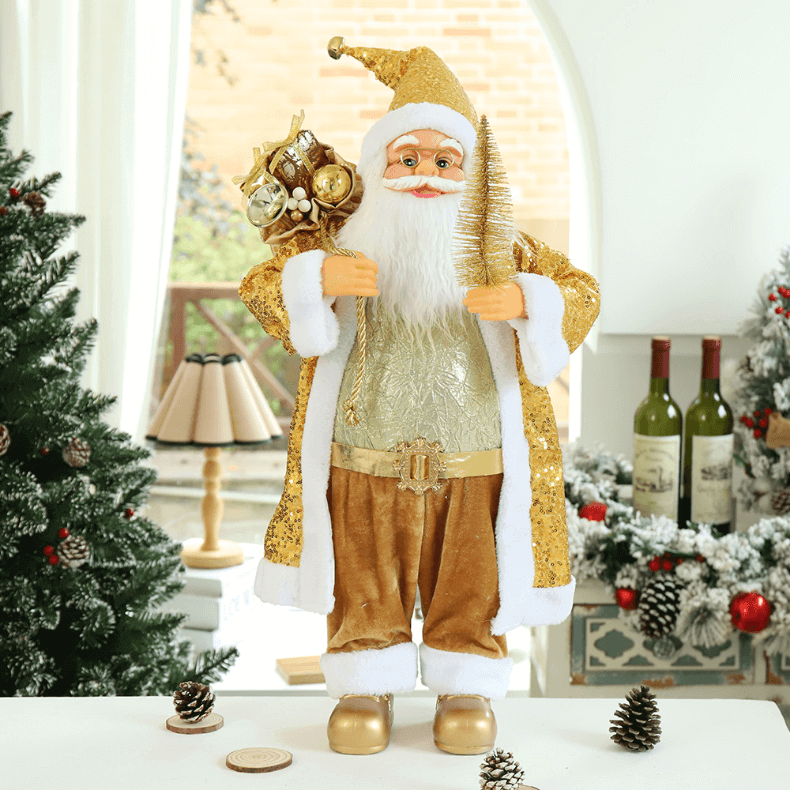 Golden Santa Claus. Size 30, 45 & 60 cm