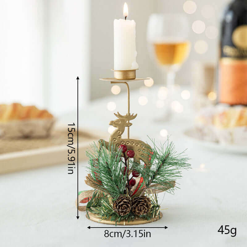 Snowflake Star Iron Candlestick Christmas Decoration