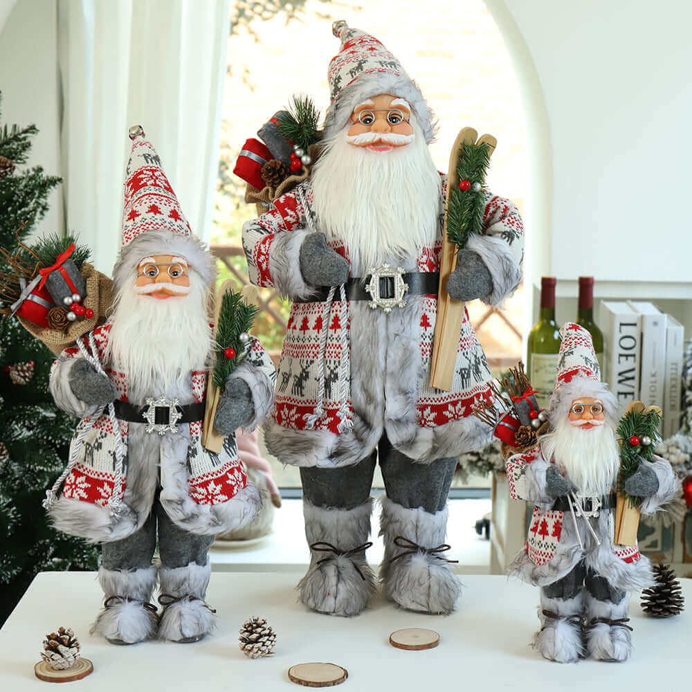 Santa Claus in grey. Size 30, 45 & 60 cm