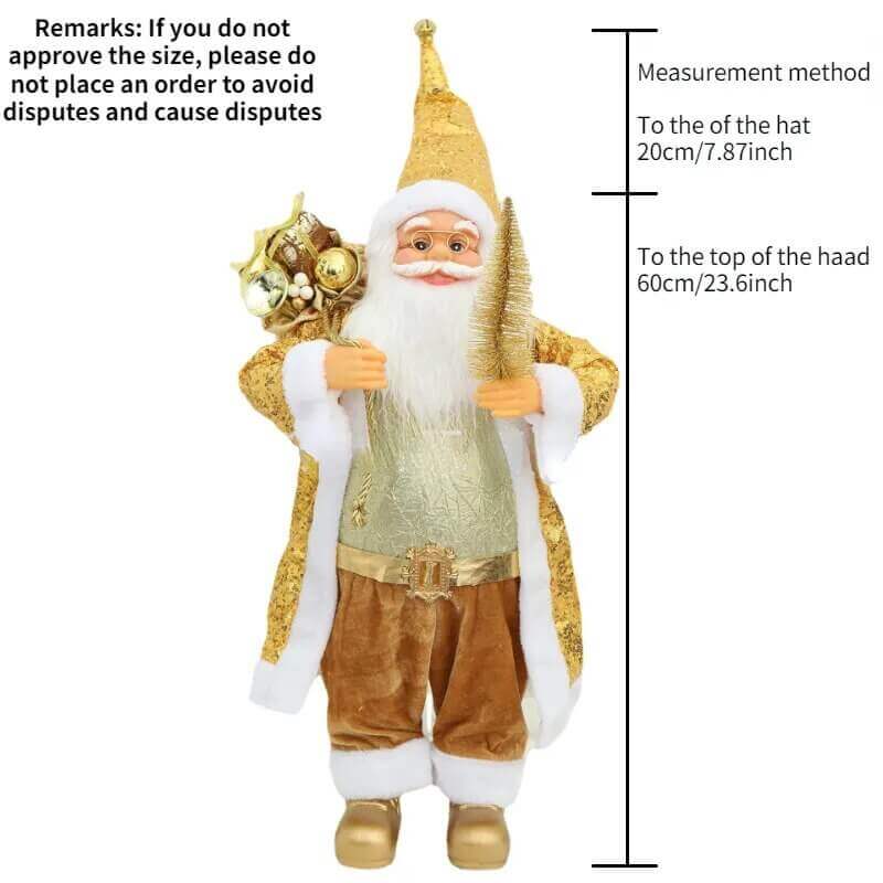 Golden Santa Claus. Size 30, 45 & 60 cm