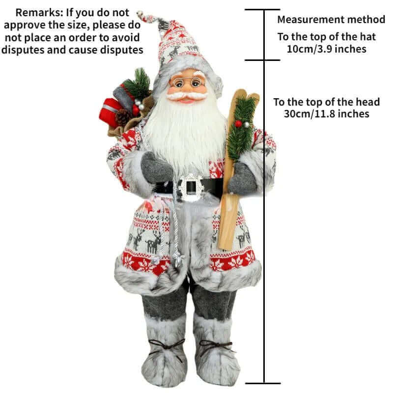 Santa Claus in grey. Size 30, 45 & 60 cm