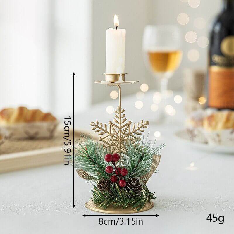 Snowflake Star Iron Candlestick Christmas Decoration