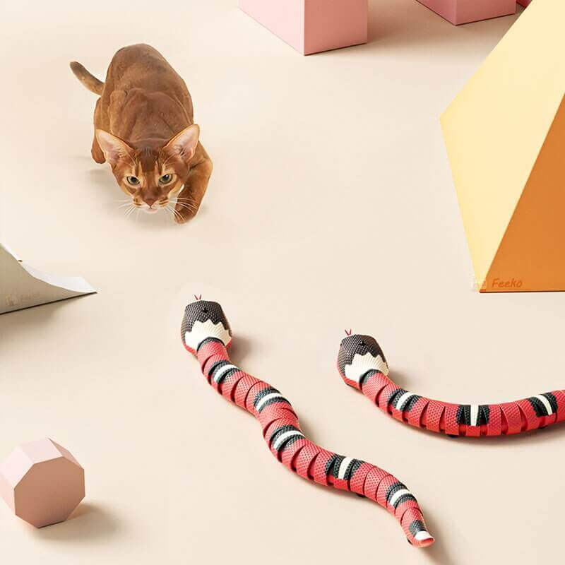 Cat Toys; Funny Snake Smart Sensing Electric Interactive Toys for Cats