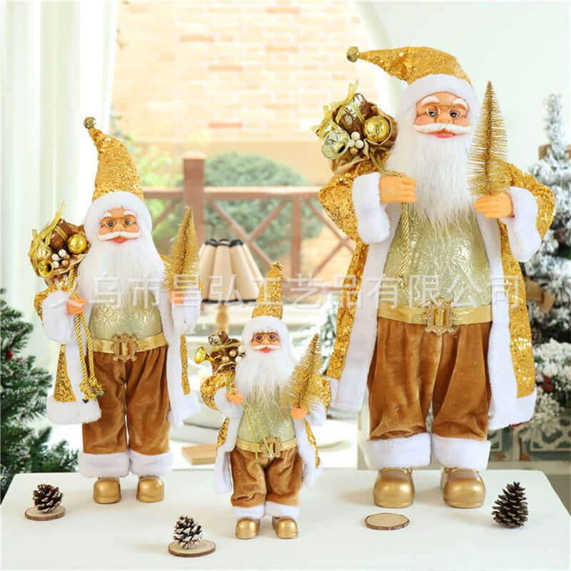 Golden Santa Claus. Size 30, 45 & 60 cm