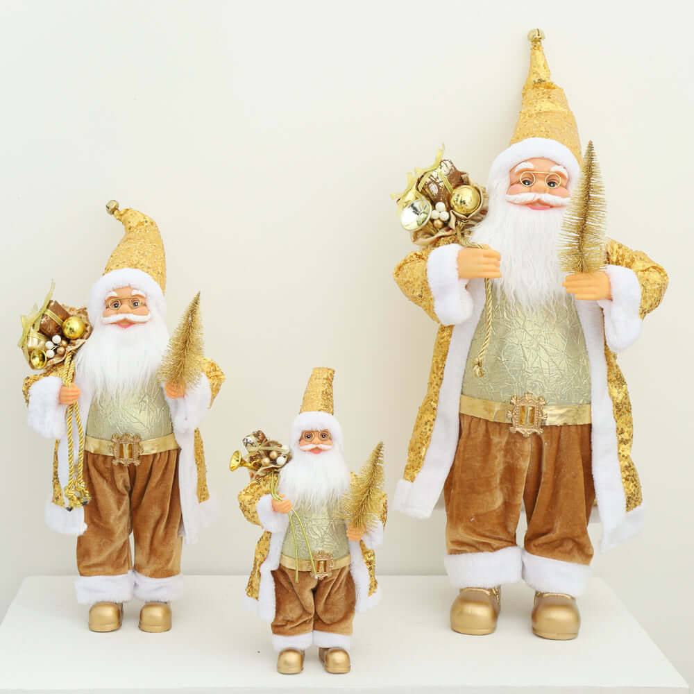 Golden Santa Claus. Size 30, 45 & 60 cm